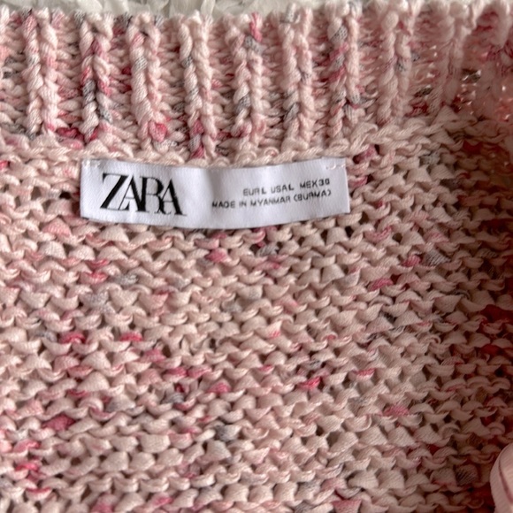 Zara Cropped Knit Sweater Tank Size Large - Picture 2 of 6
